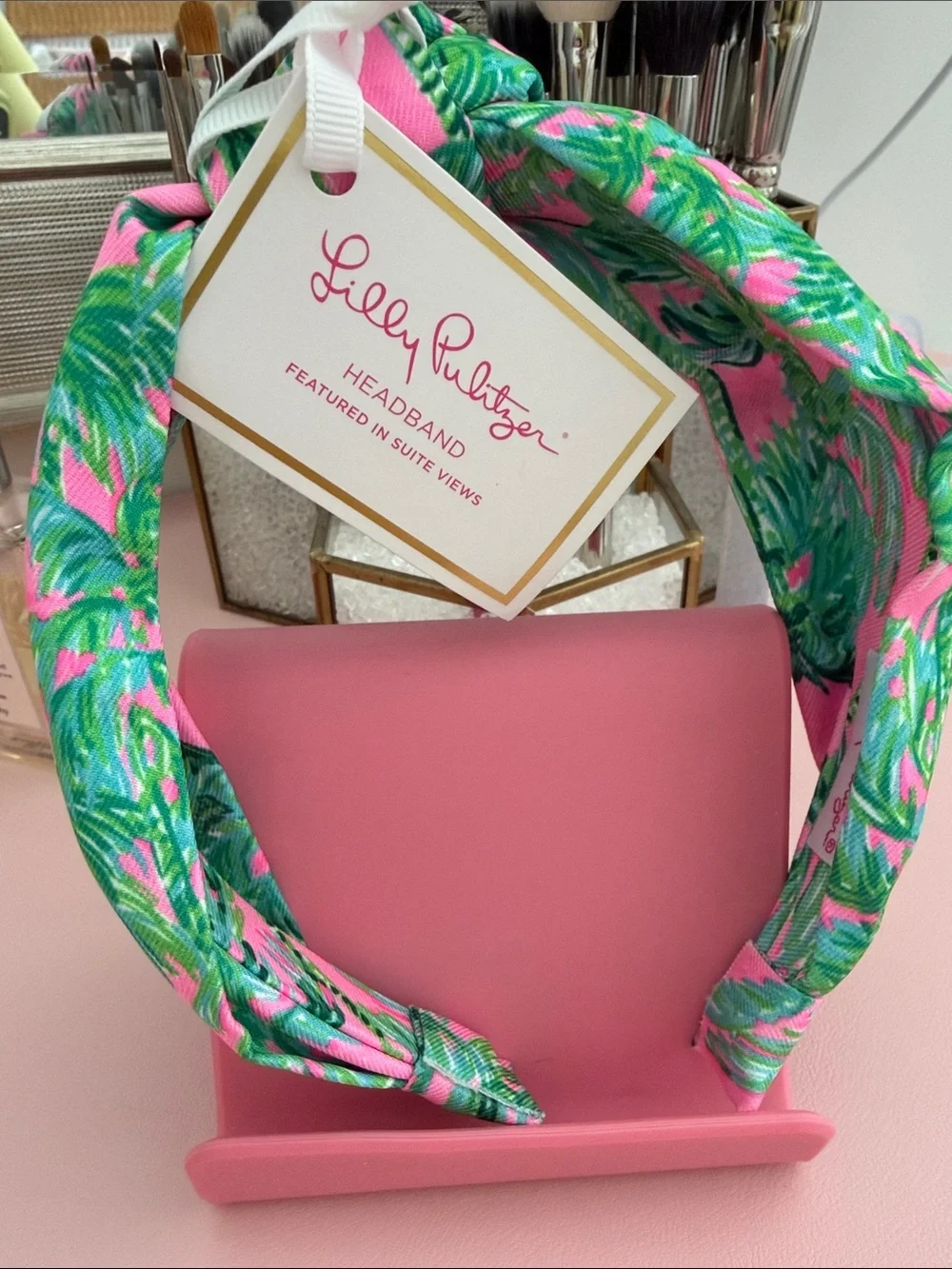 Lilly Pulitzer Pink & Green Tropical Knot Headband